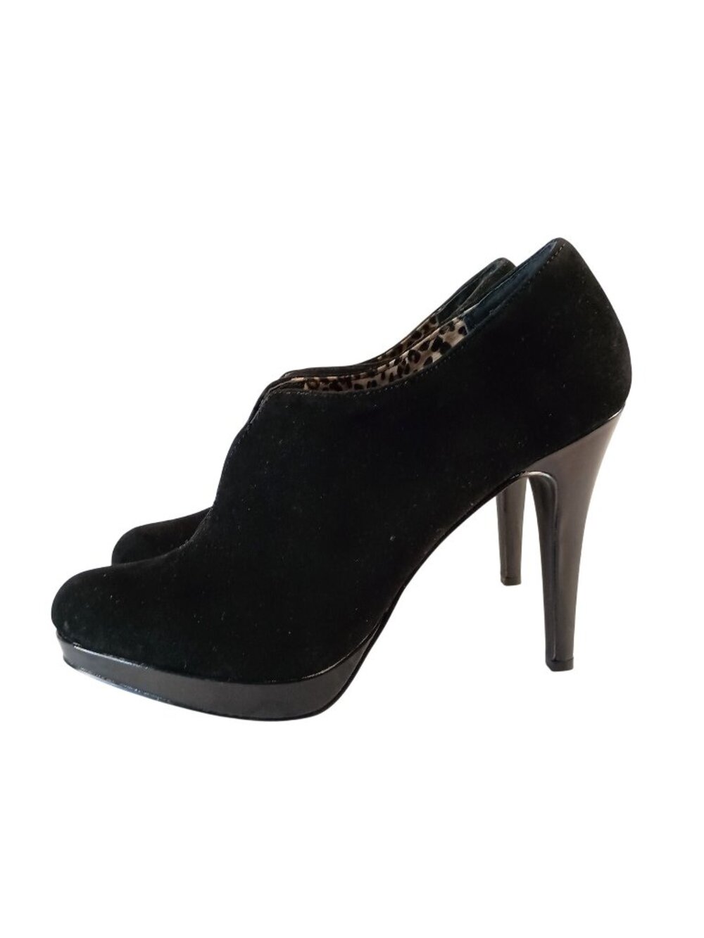 Style & Co Webb Shooties Womens 10 Black Faux Suede Platform Stiletto Heels